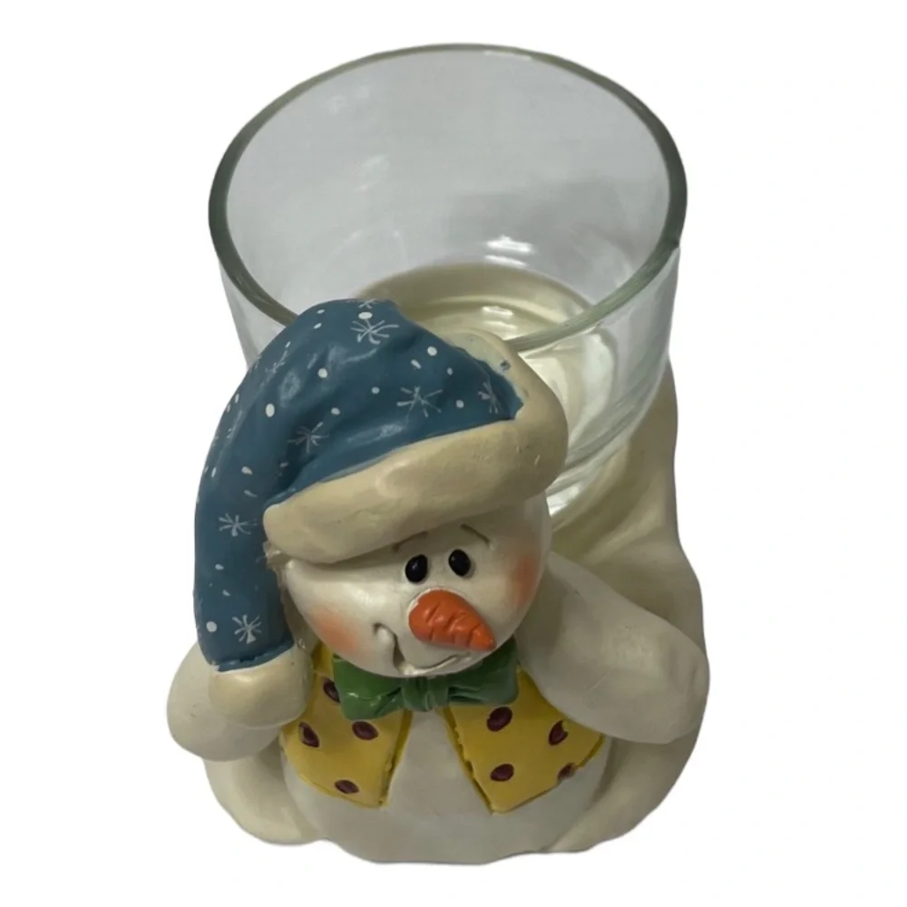 Snowman Candle Holder Little Blessings Holiday Decorations Gifts Ornaments